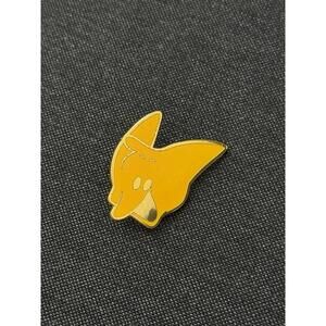 Squizxy animator enamel fennec fox orange and yellow fox head pin